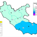 Allerta meteo codice giallo nel sud del Lazio