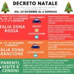 Nuovo Decreto Legge, Italia in zona rossa da Natale all’Epifania.