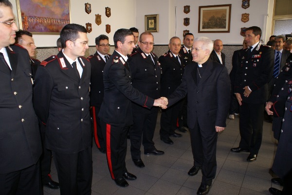 Il Vescovo di Latina in visita al Comando Provinciale Carabinieri di Aprilia