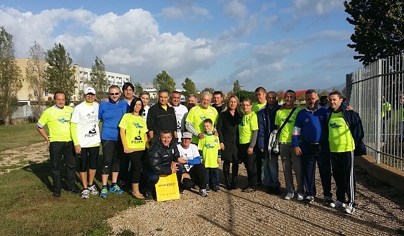 Una parte dei partecipanti con l'assessore Torselli, il presidente del Comitato quartiere Toscanini, Pres. Centro Anziani "Della Saggezza" ed il Pres. della Fondazione