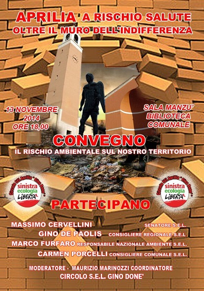 Locandina dell'incontro del 13 Novembre