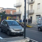 Vettura a fuoco in via Carroceto