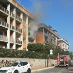 Via dei Mille, incendio in un condominio