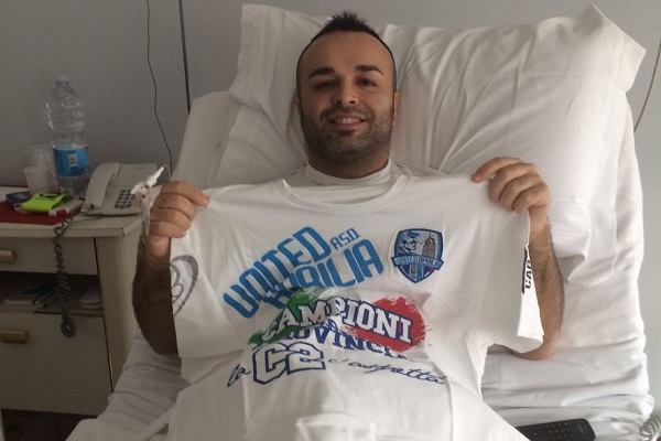 Cristian Trobiani in ospedale