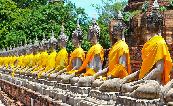 Wat Yai Chai Mongkhon in Ayuthaya province of Thailand