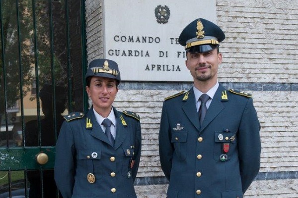 Il Tenente Silvia Bastici ed il Tenente Pellegrino Panico