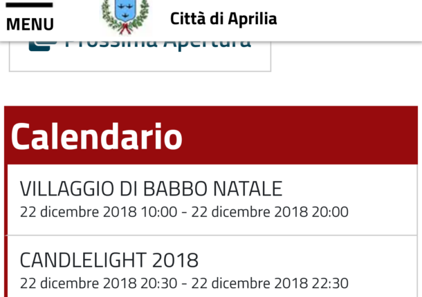 nuovo sito comune aprilia