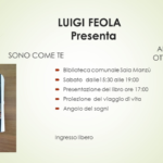 “Sono come te”: la presentazione del libro di Luigi Feola presso la Sala Manzù.