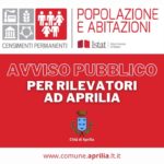 Avviso pubblico per rilevatori ad Aprilia.