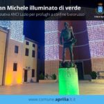 Crisi umanità in Bielorussia: San michele illuminata di verde per solidarietà.