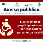 Gruppi appartamento per la coabitazione di persone con disabilità.