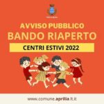 Avviso Pubblico: Bando riaperto per centri estivi 2022.