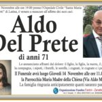 Addio ad Aldo del Prete, un pezzo di storia di Aprilia se ne va